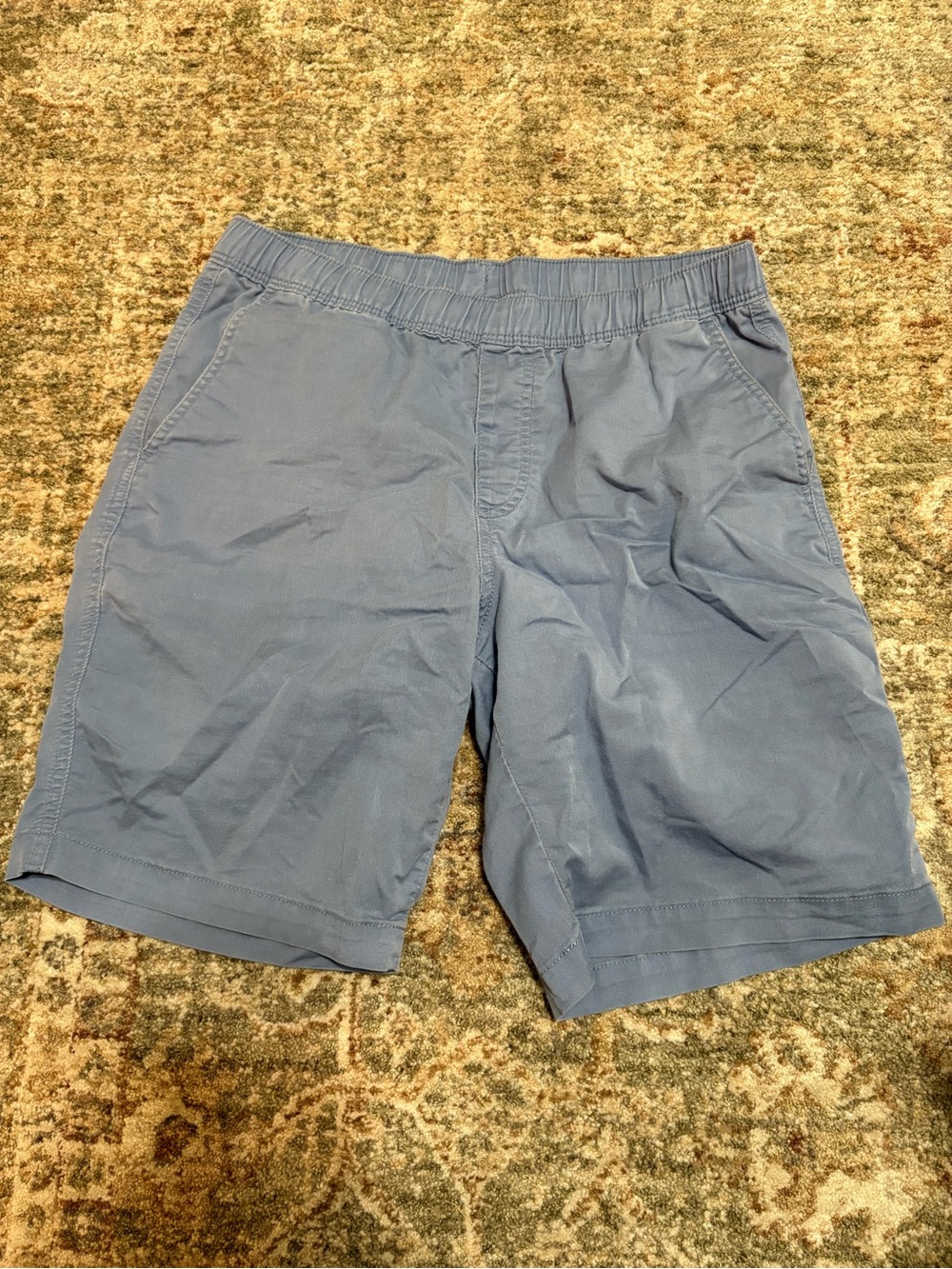 Uniqlo Men's Light Blue Athletic Elastic-Waist Shorts
